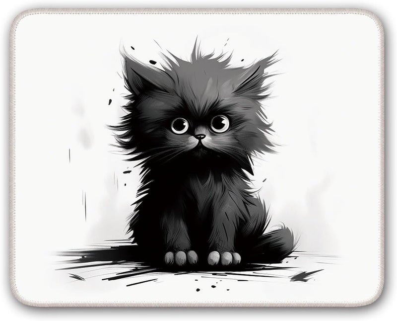 Flodirise Non-Slip Mouse Pad Gaming Mouse Pad Small Mousepad for Computer, Laptop, Gamer, Cat Pattern, 8x10 inch - Image 1